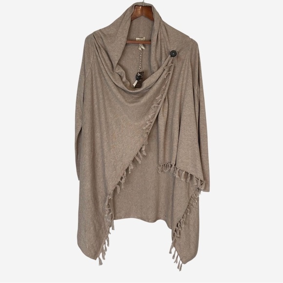 Matilda Jane Women's Come On Over Wrap Cardigan Fringe Accents - Picture 7 of 14